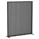 Studio Divide Floor Standing Screen 150 Degree Slat Angle 1500 x 1800 / Black / Black