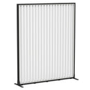 Studio Divide Floor Standing Screen 150 Degree Slat Angle 1500 x 1800 / Black / White