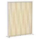 Studio Divide Floor Standing Screen 150 Degree Slat Angle 1500 x 1800 / White / Atlantic Oak