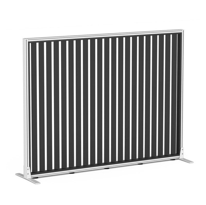 Studio Divide Floor Standing Screen 150 Degree Slat Angle 1600 x 1200 / White / Black