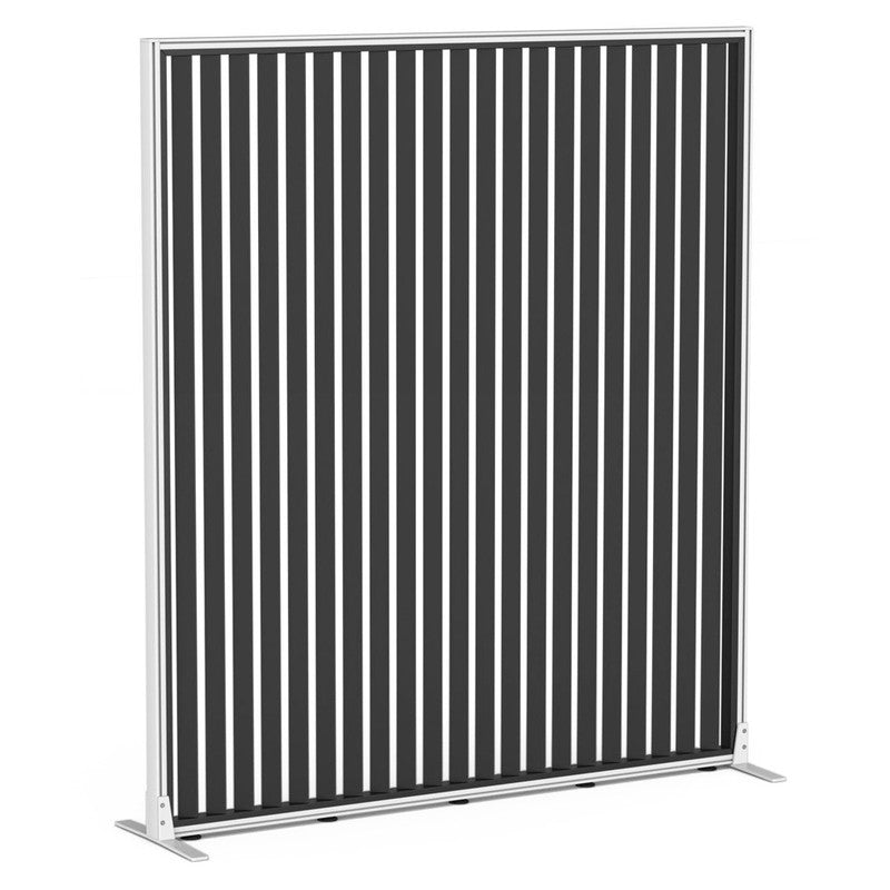 Studio Divide Floor Standing Screen 150 Degree Slat Angle 1600 x 1800 / White / Black