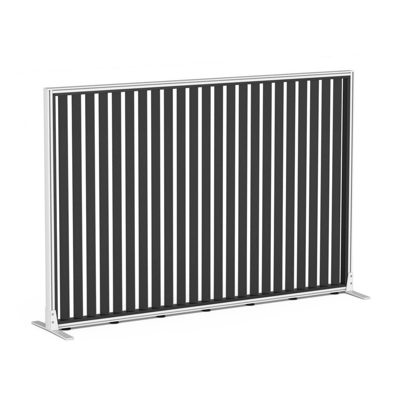 Studio Divide Floor Standing Screen 150 Degree Slat Angle 1800 x 1200 / White / Black