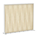 Studio Divide Floor Standing Screen 150 Degree Slat Angle 1800 x 1500 / White / Atlantic Oak