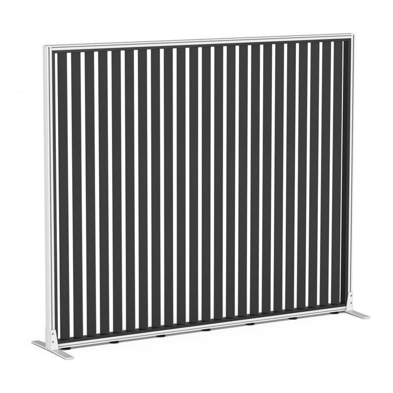 Studio Divide Floor Standing Screen 150 Degree Slat Angle 1800 x 1500 / White / Black