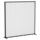 Studio Divide Floor Standing Screen 150 Degree Slat Angle 1800 x 1800 / Black / White