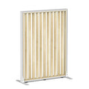 Studio Divide Floor Standing Screen 150 Degree Slat Angle 900 x 1200 / White / Atlantic Oak