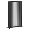 Studio Divide Floor Standing Screen 150 Degree Slat Angle 900 x 1500 / Black / Black