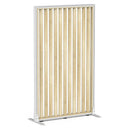 Studio Divide Floor Standing Screen 150 Degree Slat Angle 900 x 1500 / White / Atlantic Oak