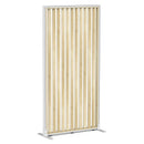 Studio Divide Floor Standing Screen 150 Degree Slat Angle 900 x 1800 / White / Atlantic Oak