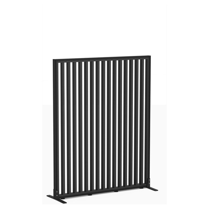 Studio Divide Floor Standing Screen 90 Degree Slat Angle 1200 x 1500 / Black / Black