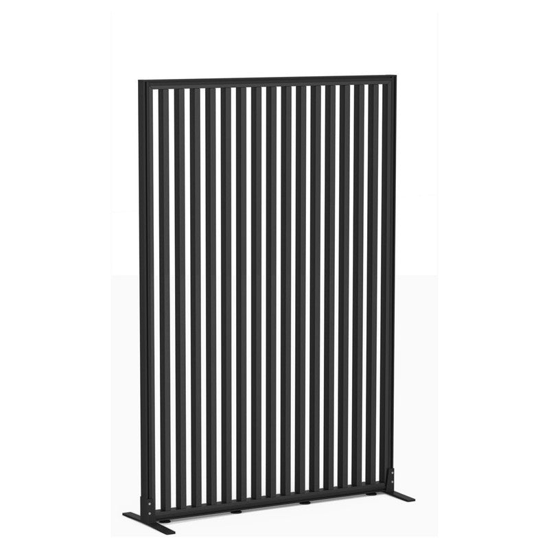 Studio Divide Floor Standing Screen 90 Degree Slat Angle 1200 x 1800 / Black / Black