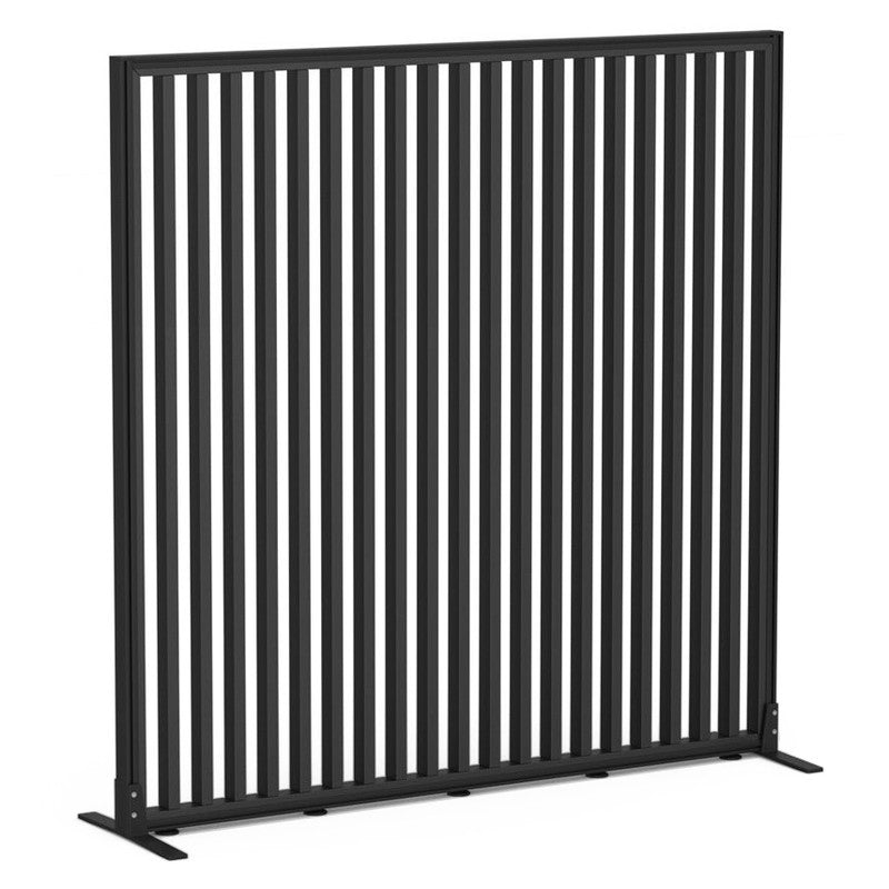 Studio Divide Floor Standing Screen 90 Degree Slat Angle 1500 x 1500 / Black / Black