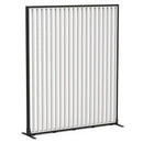 Studio Divide Floor Standing Screen 90 Degree Slat Angle 1500 x 1800 / Black / White