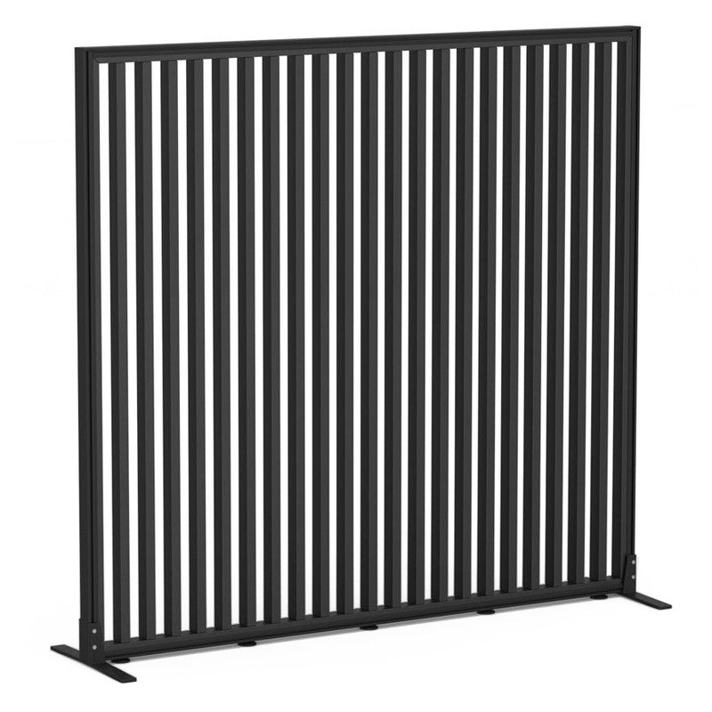 Studio Divide Floor Standing Screen 90 Degree Slat Angle 1600 x 1500 / Black / Black