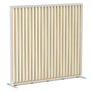 Studio Divide Floor Standing Screen 90 Degree Slat Angle 1600 x 1500 / White / Atlantic Oak