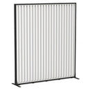 Studio Divide Floor Standing Screen 90 Degree Slat Angle 1600 x 1800 / Black / White