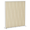 Studio Divide Floor Standing Screen 90 Degree Slat Angle 1600 x 1800 / White / Atlantic Oak