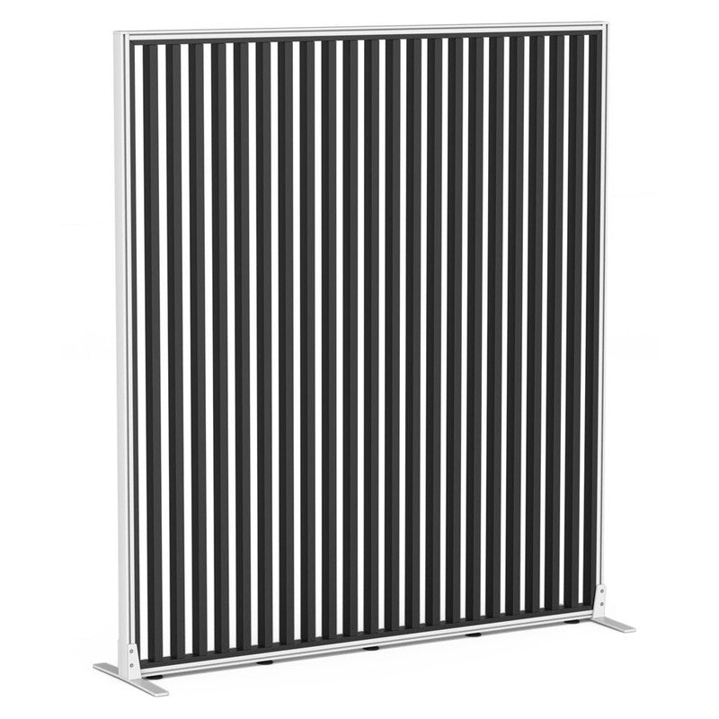 Studio Divide Floor Standing Screen 90 Degree Slat Angle 1600 x 1800 / White / Black