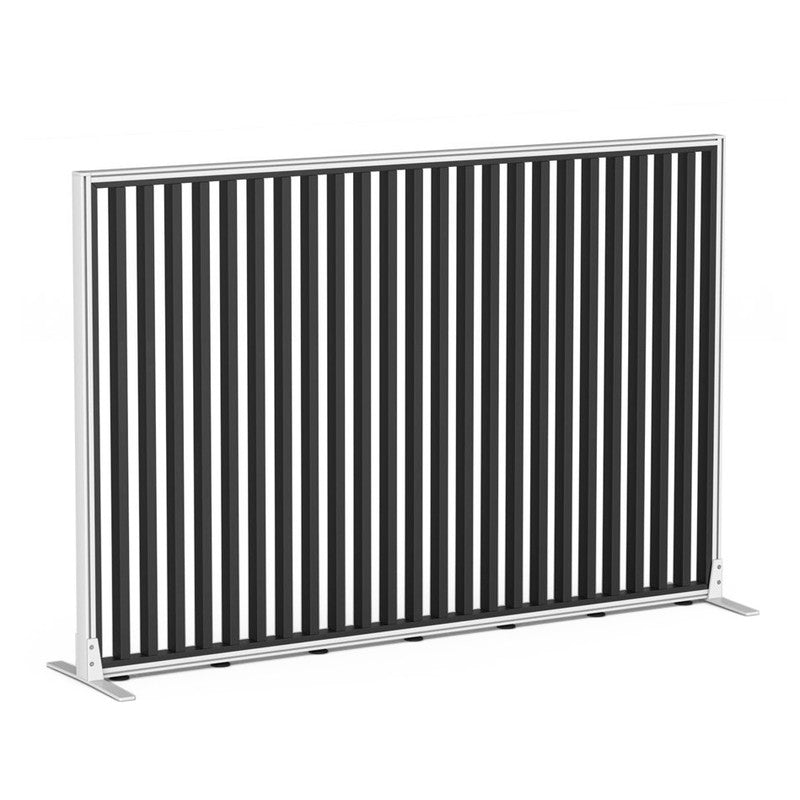 Studio Divide Floor Standing Screen 90 Degree Slat Angle 1800 x 1200 / White / Black