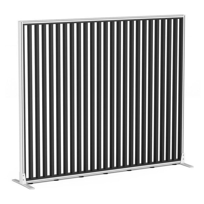 Studio Divide Floor Standing Screen 90 Degree Slat Angle 1800 x 1500 / White / Black