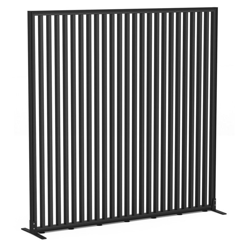 Studio Divide Floor Standing Screen 90 Degree Slat Angle 1800 x 1800 / Black / Black