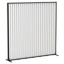 Studio Divide Floor Standing Screen 90 Degree Slat Angle 1800 x 1800 / Black / White