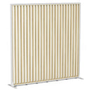 Studio Divide Floor Standing Screen 90 Degree Slat Angle 1800 x 1800 / White / Atlantic Oak