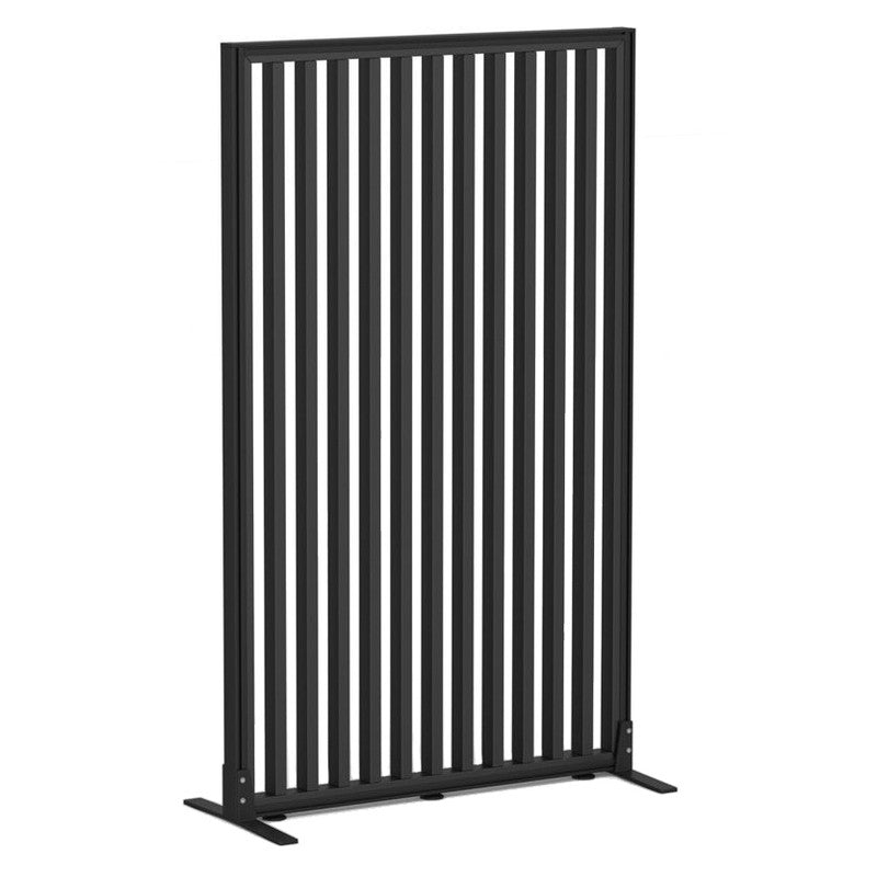 Studio Divide Floor Standing Screen 90 Degree Slat Angle 900 x 1500 / Black / Black