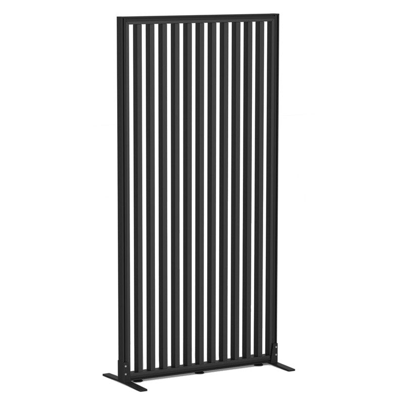 Studio Divide Floor Standing Screen 90 Degree Slat Angle 900 x 1800 / Black / Black