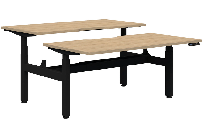 Summit II Desk 2 Pod Back to Back Electric 1600 x 800 / CO / BLK