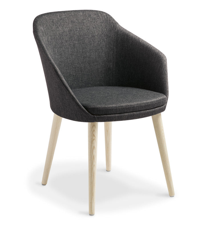 Talia Meeting Chair Anthracite / Keylargo / Natual Ash Timber Legs