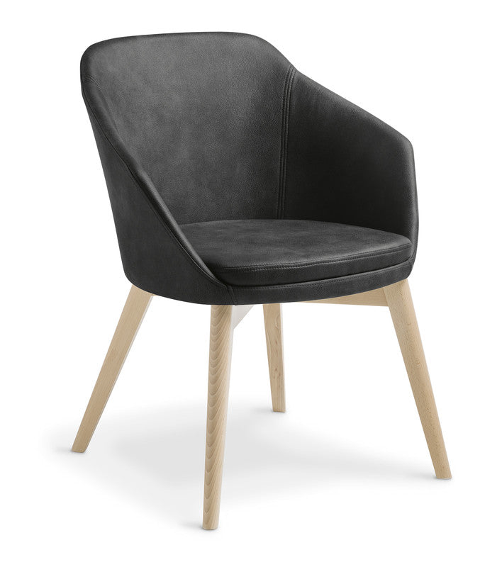 Talia Meeting Chair Ebony / Eastwood / Natural Beech Timber