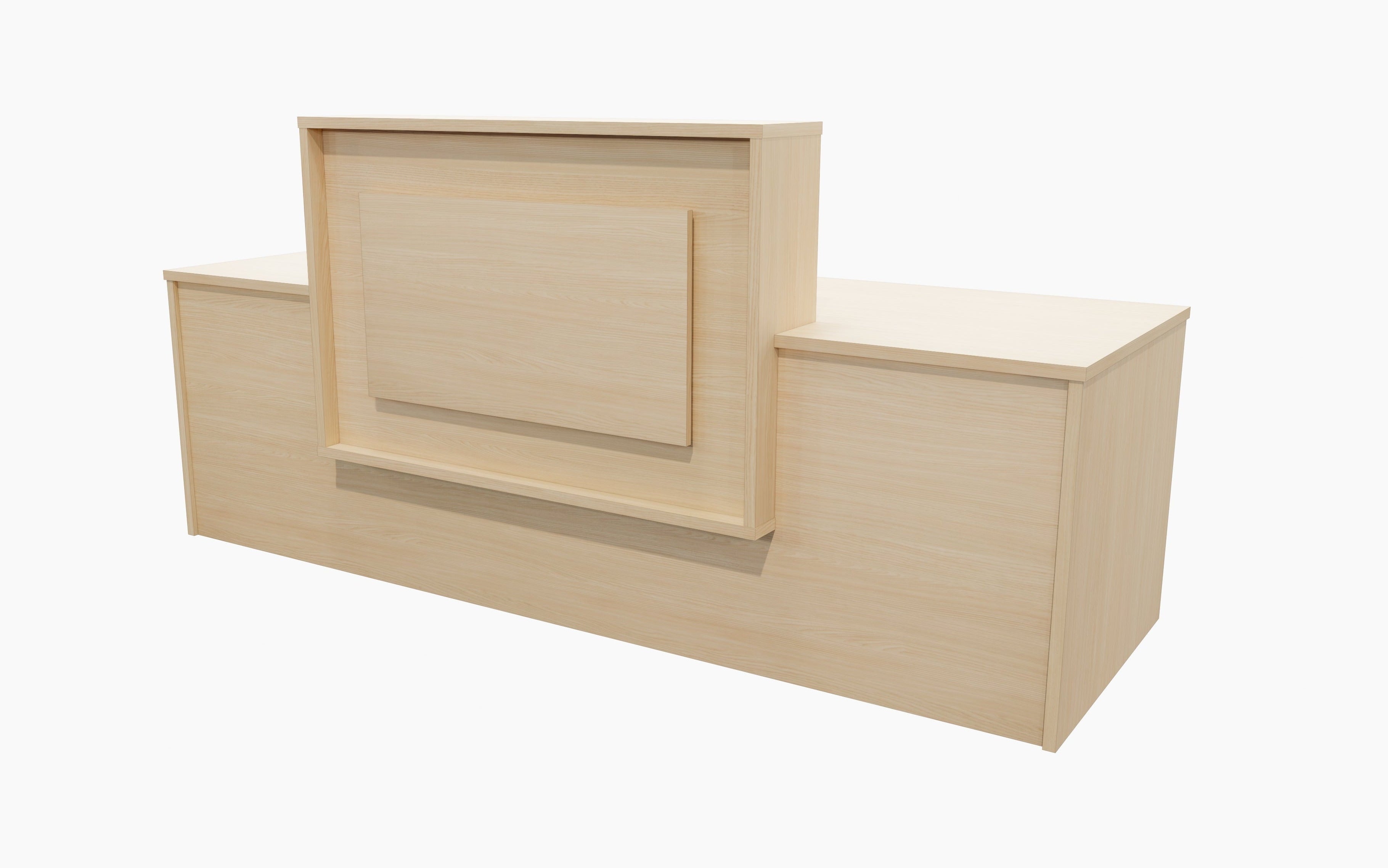 Tasman Reception Desk 1700x800x1125 / Aged Ash
