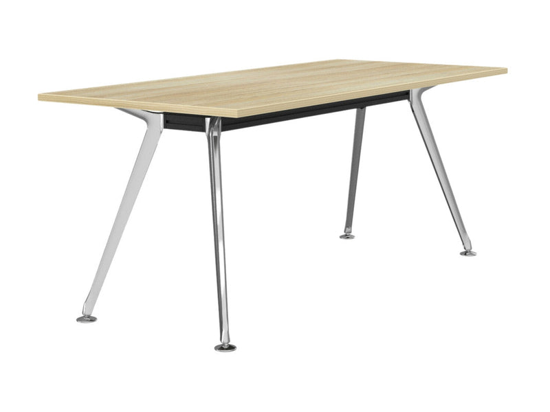 Team Boardroom Table 1800 x 800 / Atlantic Oak / Polished Alloy
