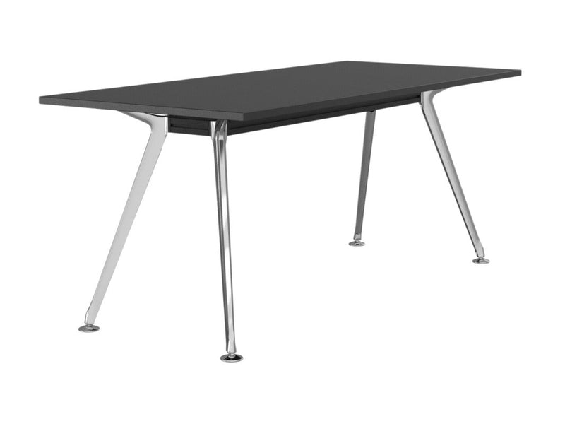 Team Boardroom Table 1800 x 800 / Black / Polished Alloy