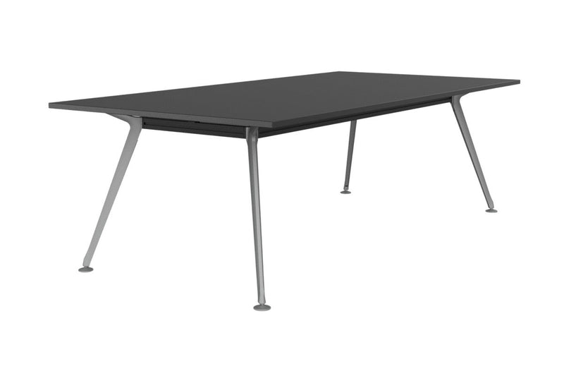 Team Boardroom Table 2400 x 1200 / Black / Silver