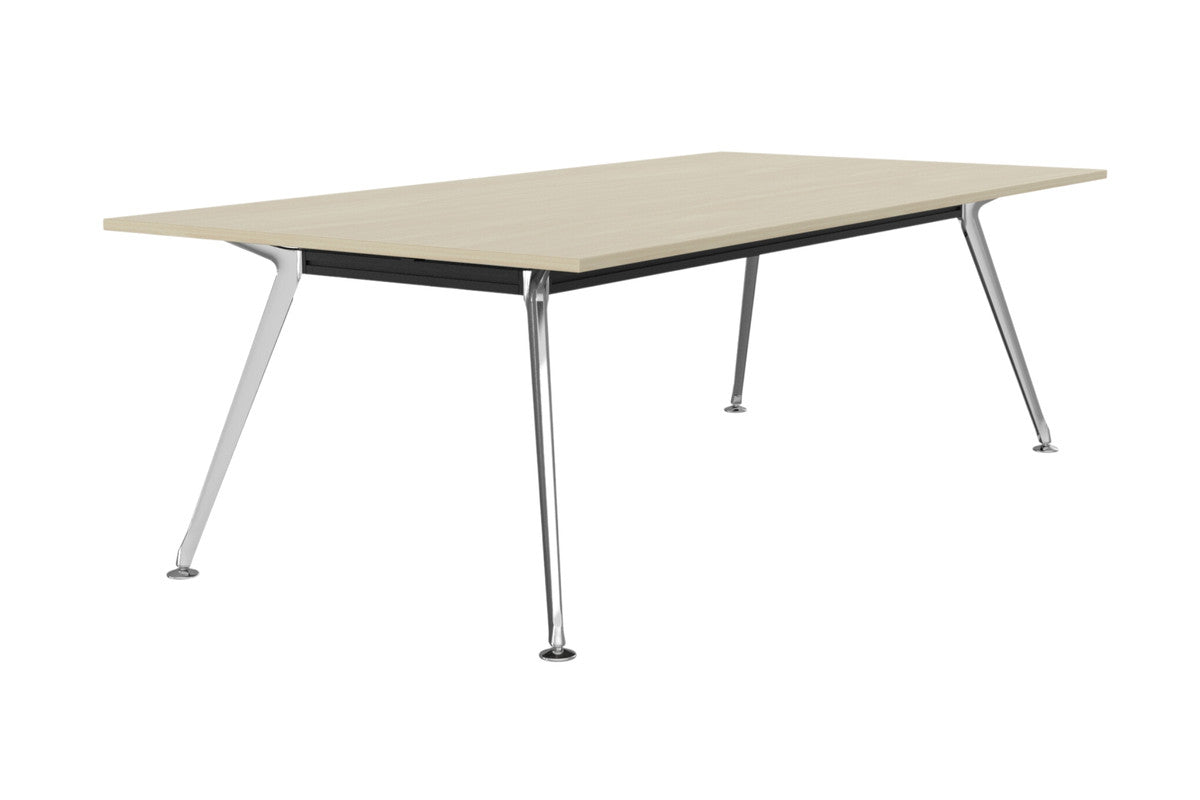 Team Boardroom Table 2400 x 1200 / Nordic Maple / Polished Alloy