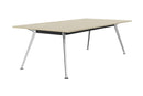 Team Boardroom Table 2400 x 1200 / Nordic Maple / Polished Alloy