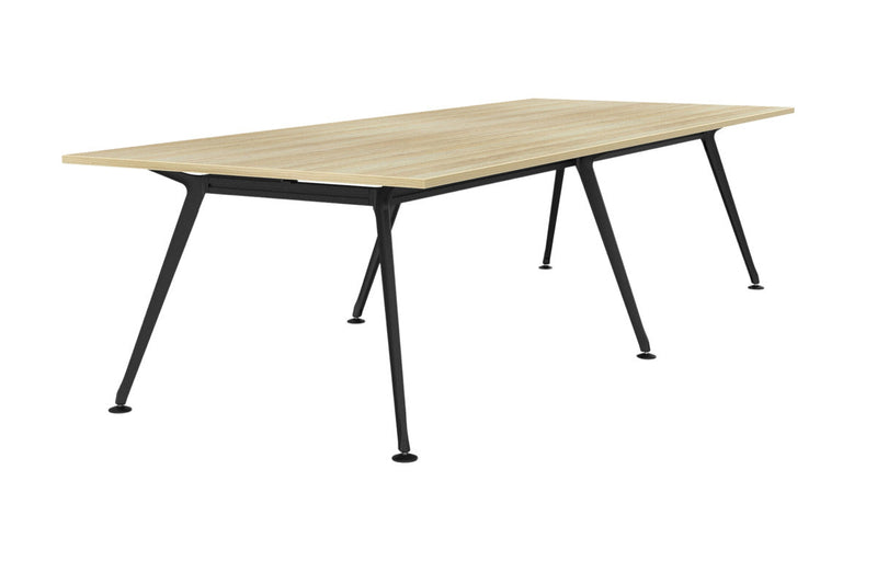 Team Boardroom Table 3000 x 1200 / Atlantic Oak / Black
