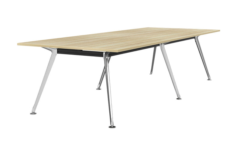 Team Boardroom Table 3000 x 1200 / Atlantic Oak / Polished Alloy