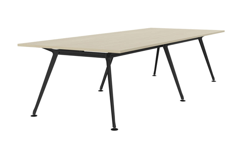 Team Boardroom Table 3000 x 1200 / Nordic Maple / Black
