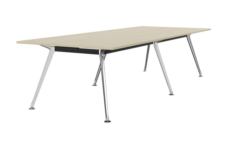 Team Boardroom Table 3000 x 1200 / Nordic Maple / Polished Alloy