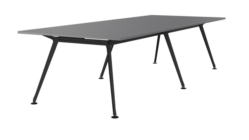 Team Boardroom Table 3000 x 1200 / Silver / Black