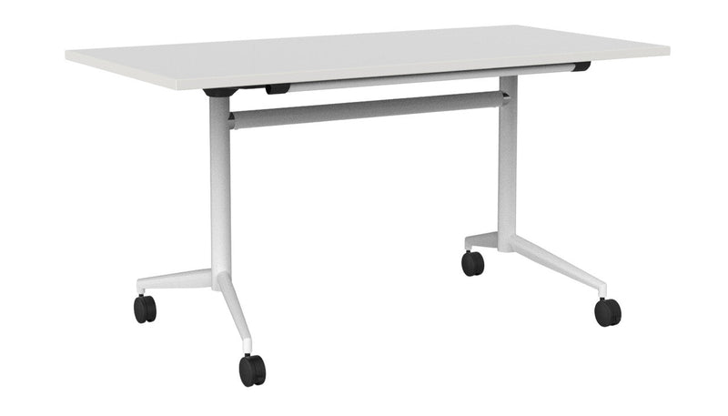 Team Flip Table Rectangle 1400 x 700 / White / White