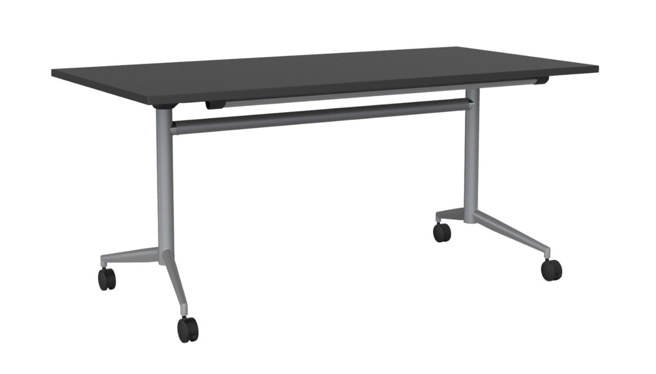 Team Flip Table Rectangle 1600 x 800 / Black / Silver