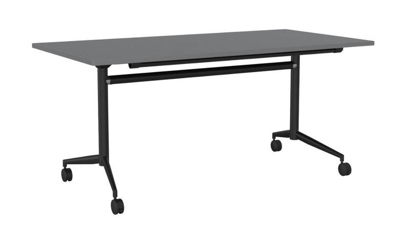 Team Flip Table Rectangle 1600 x 800 / Silver / Black