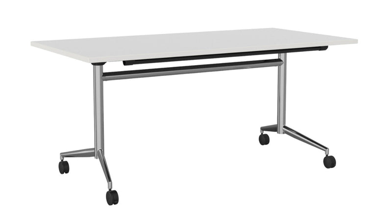 Team Flip Table Rectangle 1600 x 800 / White / Chrome