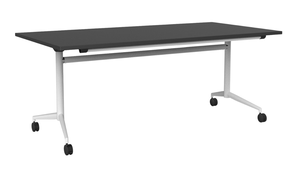 Team Flip Table Rectangle 1800 x 900 / Black / White