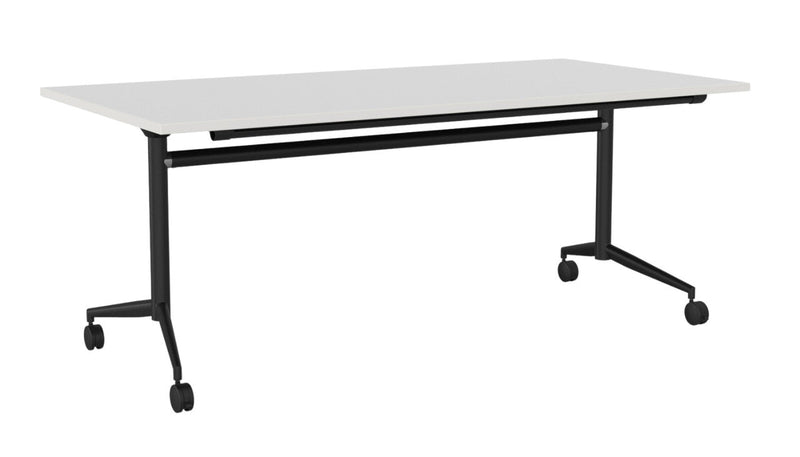 Team Flip Table Rectangle 1800 x 900 / White / Black