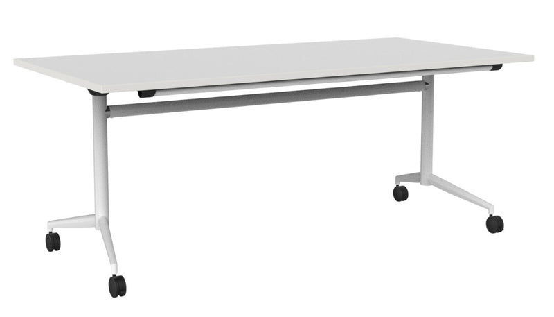 Team Flip Table Rectangle 1800 x 900 / White / White